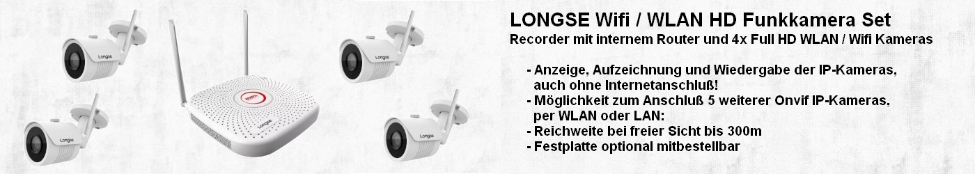 LONGSE WIFI Funkkameraset